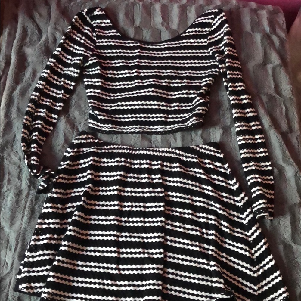 Black and white co ord set